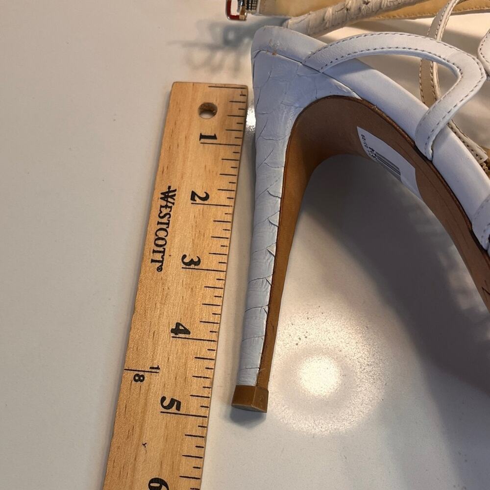 Alexandre Birman White Loretta Python Heels Size … - image 8